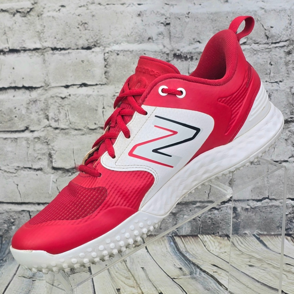 New Balance Fresh Foam 3000 v6 Turf Trainer Mens 9.5 Red T3000TR6 Baseball Shoes - Picture 2 of 7